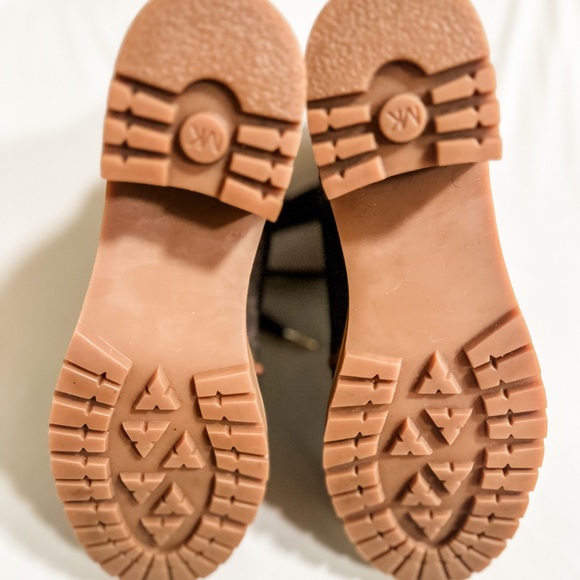 Michael Kors Corey Logo Jacquard Combat Boot - Brown Signature (7.5M) - Picture 4 of 6